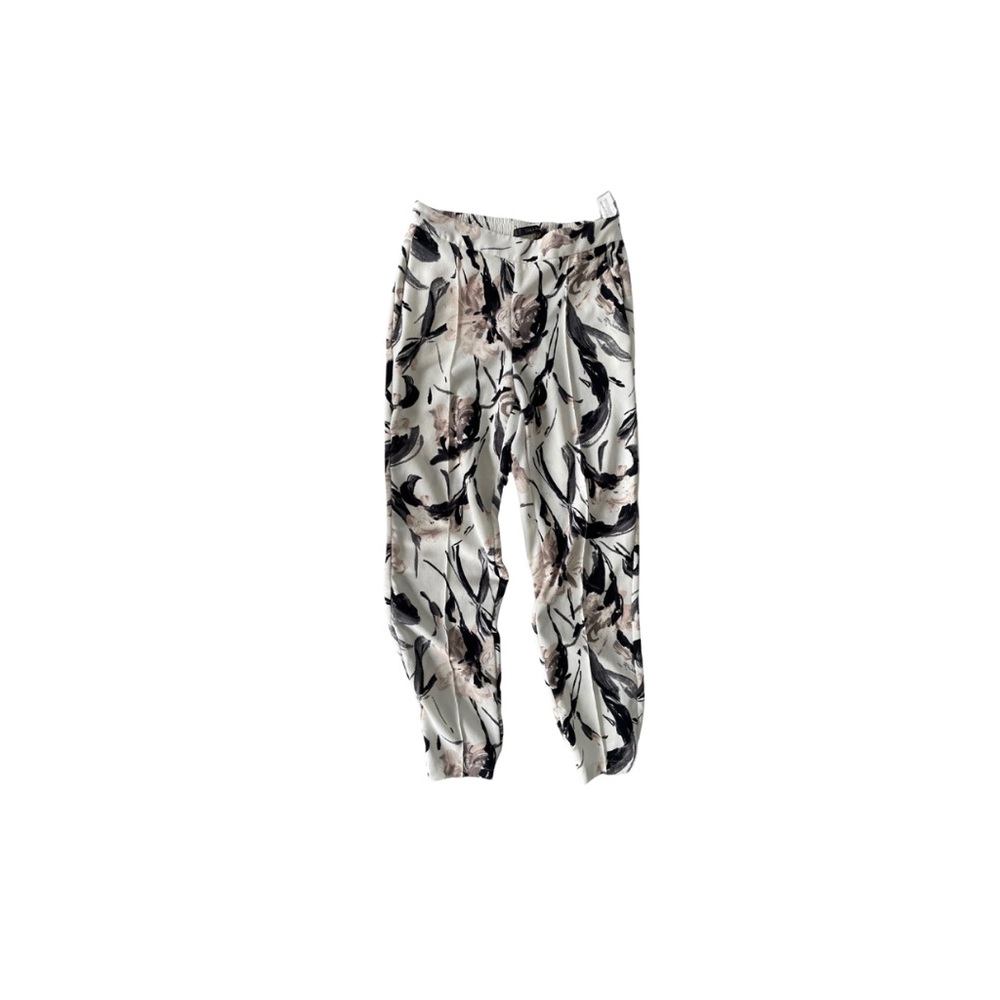 Zara Basic XS Floral Jogger Pants